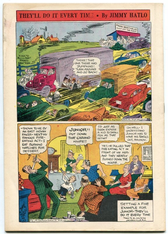 Ace Comics #103- Roller Skate Derby cover- Blondie- Phantom FN-