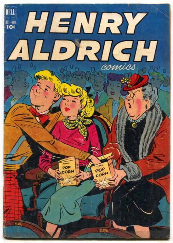 Henry Aldrich #14 1952- popcorn movie theater gag cover