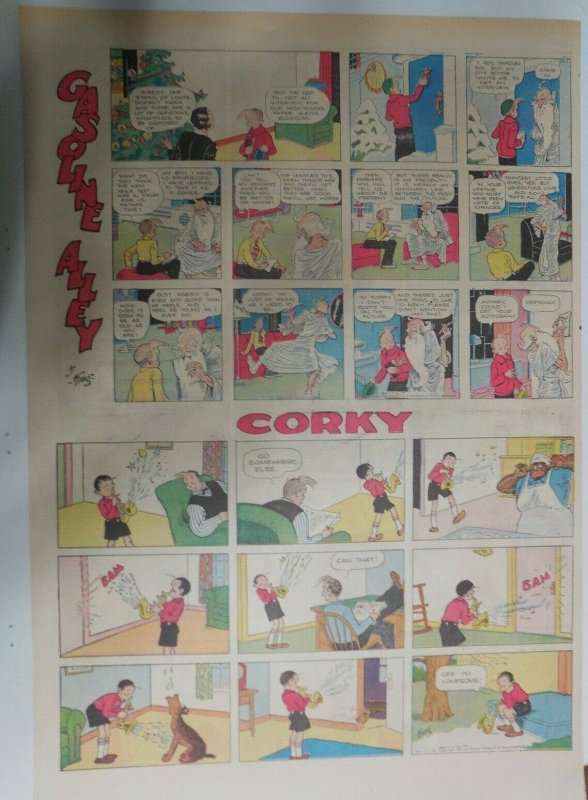 (44) Gasoline Alley Sunday Pages by Frank King 1936 Full Pages ! 15 x 22 inches