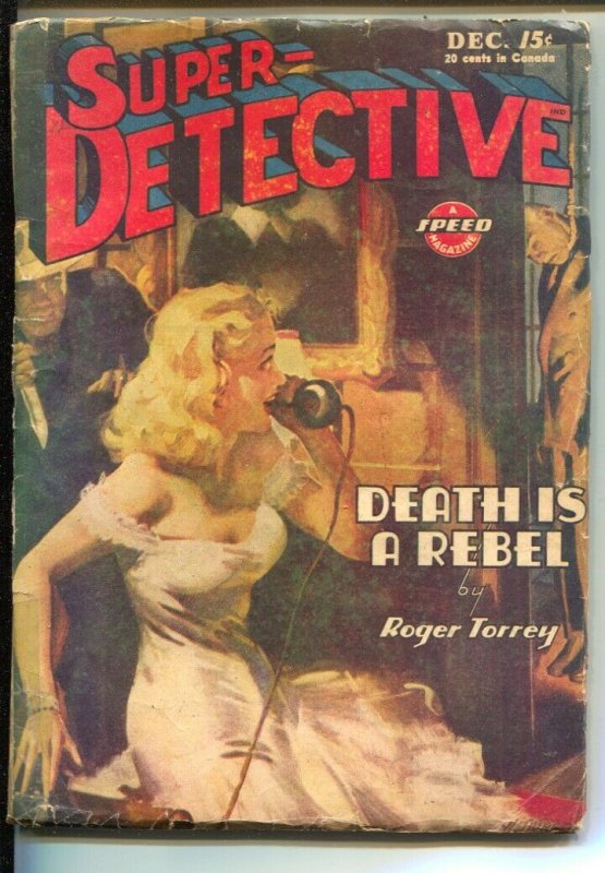 Super-Detective 12/1944-HJ Ward hanging man cover-Hardboiled crime pulp from ... 