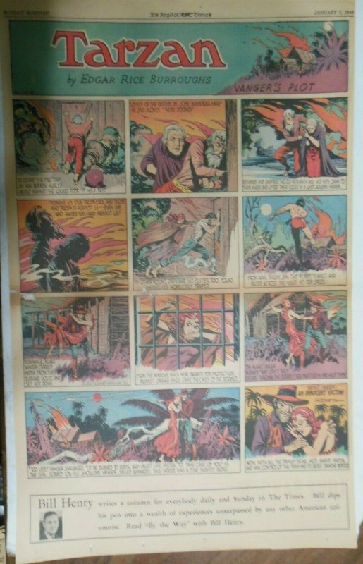 Tarzan Sunday Page #461 Burne Hogarth from 1/7/1940 Very Rare ! Full Page Size