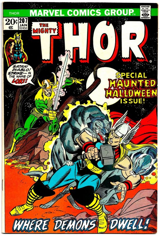 THOR #205 206 207 & 208 (1972-3) 7.0 FN/VF Mephisto! Absorbing Man! Buscema!