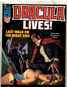 Lot Of 5 Dracula Lives Marvel Comic Book Magazines #7 8 9 10 11 Vampire Fear RS3