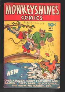 Monkeyshines #1 1944-First issue-Slick Chick-fireworks story-Nutty Squirrel-F...