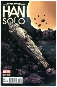 STAR WARS HAN SOLO #3 Variant, NM-, 2016, Harrison Ford, Millennium Falcon