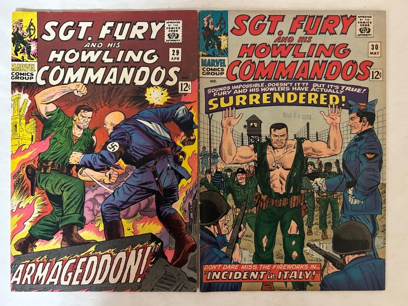 *Sgt Fury (1963 Marvel) 26vf-, 27fn, 28fn+, 29vf-, 30fn-