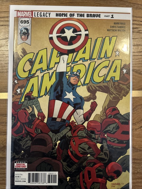 Captain America #695-700 LOT Samnee & Waid Marvel High Grade First Print