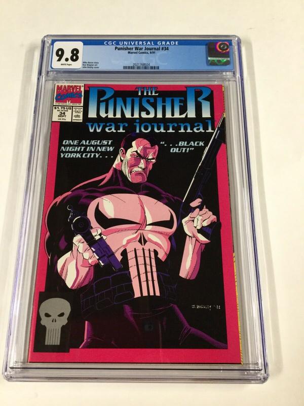 Punisher War Journal 34 Cgc 9.8 White Pages Marvel