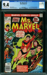 Ms. Marvel #1 (Marvel, 1977) CGC Graded 9.4