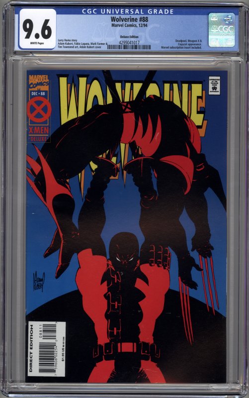 Wolverine #88 (1994) CGC 9.6 NM+ 1ST MEETING DEADPOOL AND WOLVERINE- DELUXE ED