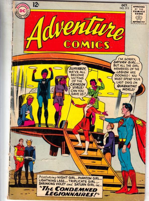 Adventure Comics #313 (Oct-63) VG High-Grade Legion of Super-Heroes (Superboy...