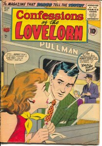 Confessions of The Lovelorn #64 1955-ACG-romance on a train-spicy stories-FN