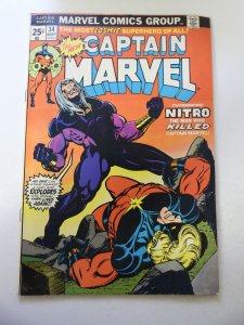 Captain Marvel #34 (1974) 1st App of Nitro! FN+ Condition MVS Intact