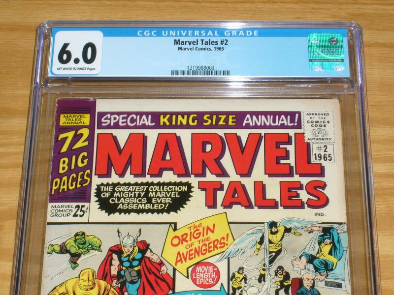 Marvel Tales #2 CGC 6.0 annual origins of the avengers/x-men/doctor strange 1965