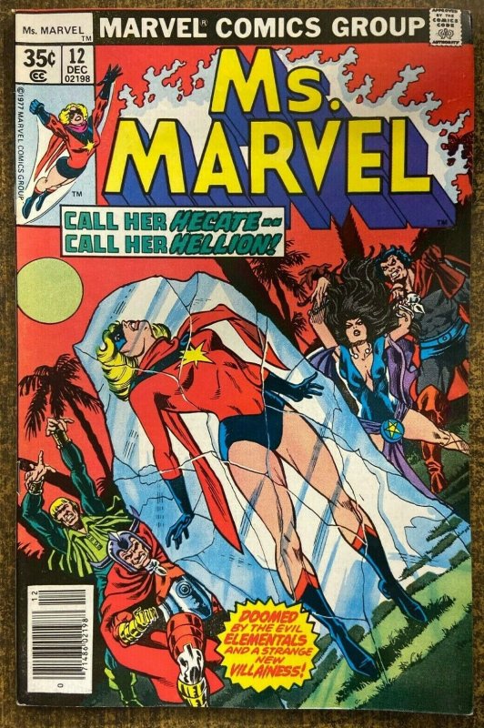 MS. MARVEL #12  (Marvel,12/1977) VERY FINE (VF) Hecate! Carol Danvers!