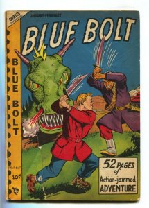 Blue Bolt Vol 9 #7 1949- Monster cover- Golden Age G-