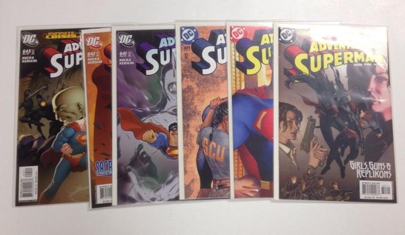 Adventures Of Superman 6 Book Near Mint Lot Set Run Rucka 627-629 641-642 645