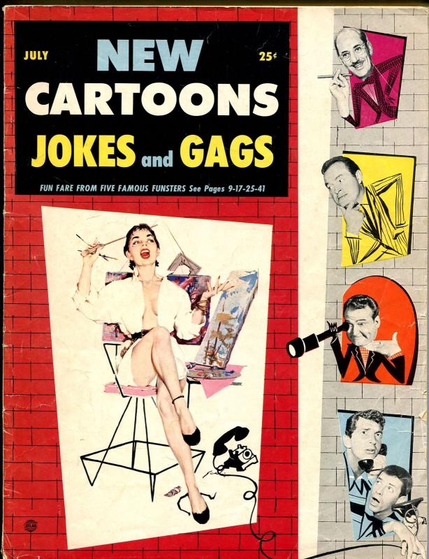 New Cartoons, Jokes and Gags Vol 12 #3 1956-Bob Hope-Groucho-Red Skelton-VG