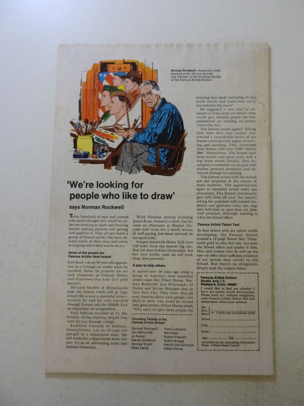 The Silver Surfer #10 (1969) FN- condition pencil back cover