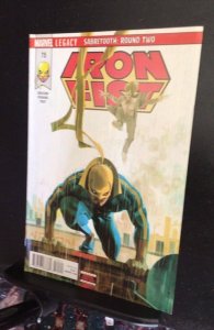 Iron Fist #75 (2018) sabertooth round two! Super high gray key! NM+ Wow