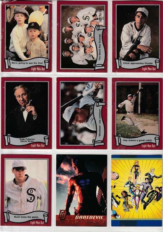 Eight Men Out/Daredevil/Legionnaires Trading Cards