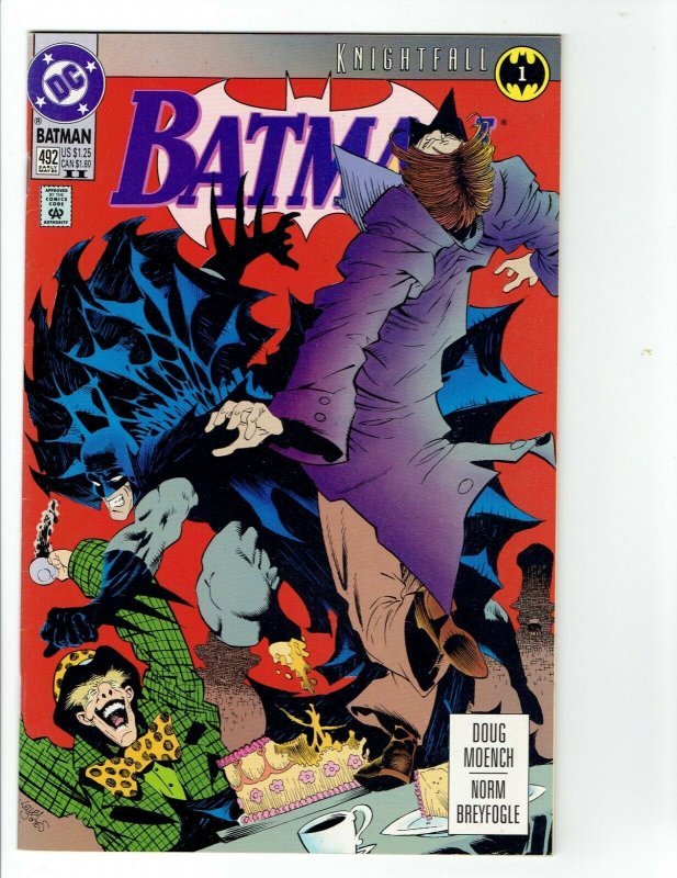 Batman #492 - 2nd Print - Knightfall part 1 - 1992 - VF