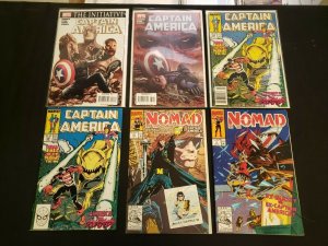 CAPTAIN AMERICA & NOMAD 6PC (VF/NM) THE FAVOR BANKER, THE INITIATIVE 1988-2007