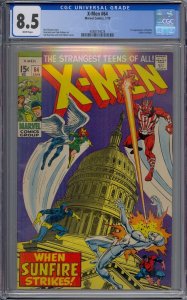 X-MEN #64 CGC 8.5 1ST SUNFIRE SHIRO YOSHIDA WHITE PAGES 