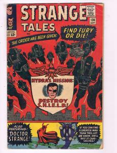 Strange Tales # 136 VG Marvel Silver Age Comic Book Dr. Strange Human Torch BN4