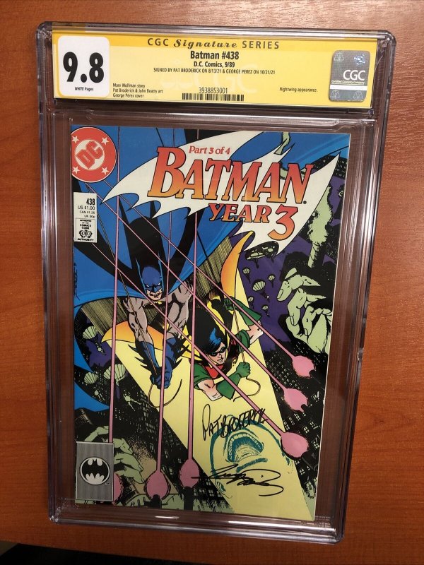 Batman #438 (CGC SS9.8) Double Signed  By Pat Broderick And George Perez