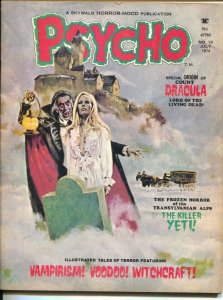 Psycho #19 1974-Skywald-origin of Count Dracula-yeri-voodoo-Lady Satan-VG+