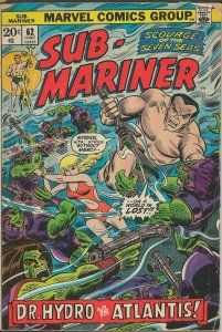 Sub Mariner #62 ORIGINAL Vintage 1973 Marvel Comics Death of Dr Hydro