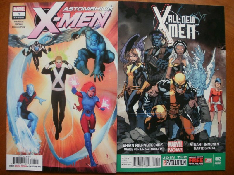 2 Near-Mint Marvel Comic: ASTONISHING X-MEN ANNUAL #1 (2018) & ALL-NEW X-MEN #2