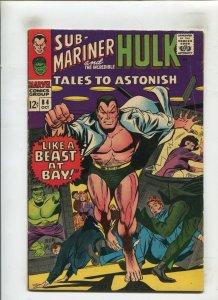 TALES TO ASTONISH #84 (4.5) LIKE A BEAST AT BAY!! 1966