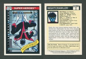 1990 Marvel Comics Card  #38 (Nightcrawler) / NM-MT