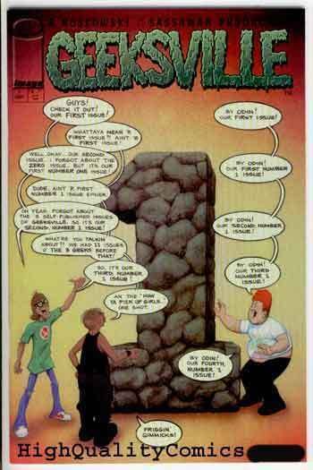 GEEKSVILLE #1, Rich Koslowski, NM+ , 2000,Gary Sassaman