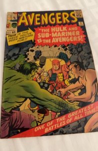 The Avengers #3  (1964) Hulk/Namor vs the avengers see description