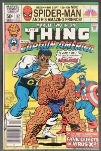 Marvel Two-In-One #82 (1981, Marvel) Featuring Captain America. NM-
