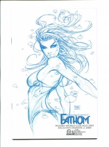 Fathom #3 - Michael Turner WW Chicago B+W Sketch Cover LTD 2000 (9.2ob) 2005