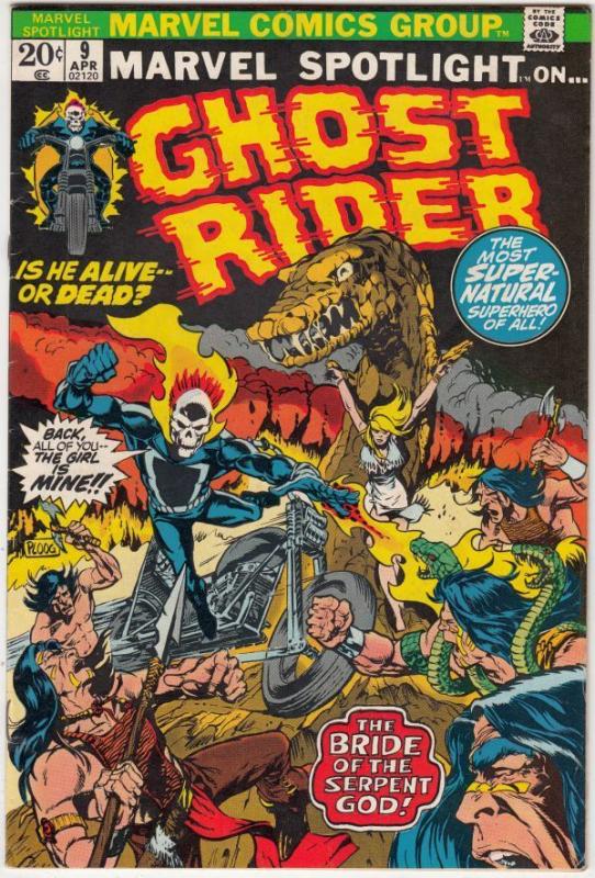 Marvel Spotlight 9 on Ghost Rider strict VF+ 8.5 High-Grade  Tons Of Werewolf in