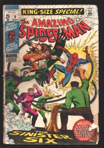 Amazing Spider-Man Special Edition #6 1969-Steve Ditko art-Sinister Six-Krave...