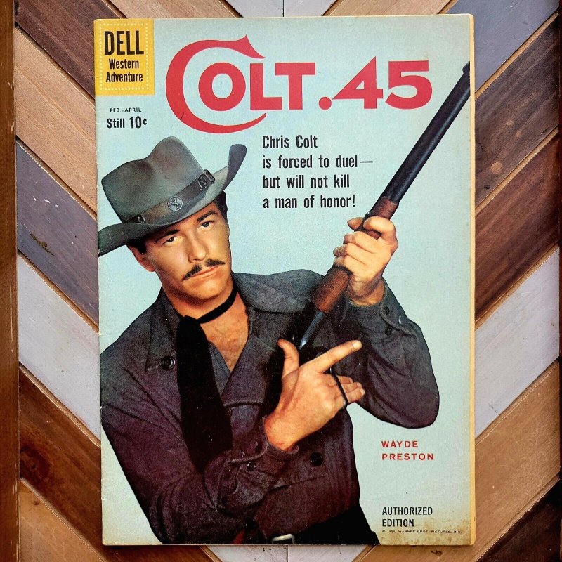 COLT 45 #4 FN (Dell 1960) Moore/Ushler Art WESTERN 10c Wayde Preston PHOTO COVER