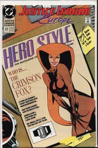 Justice League Europe #23 (1991) Crimson Fox