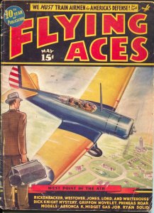 Flying Aces 5/1937-August Schomburg-pulp thrills-Al McWilliams-VG-