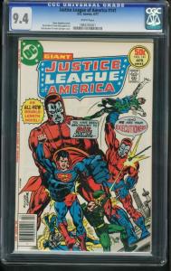 JUSTICE LEAGUE OF AMERICA #141 1977- CGC GRADED 9.4  -BATMAN 1883285001