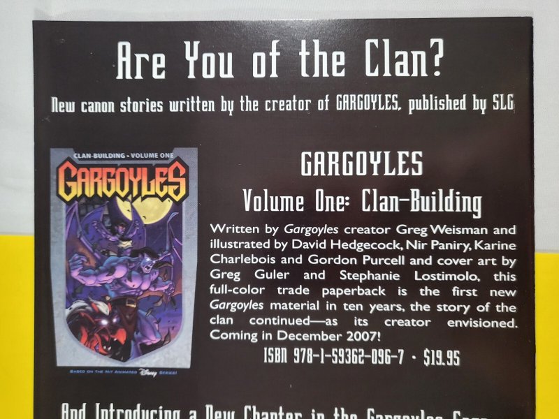 Gargoyles #7 2007 Slave Labor Graphics Based on Disney Animated Series