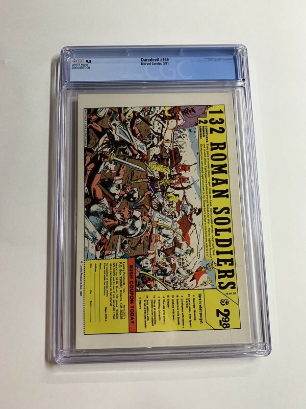 Daredevil 169 Cgc 9.8 White Pages Bronze Age Marvel