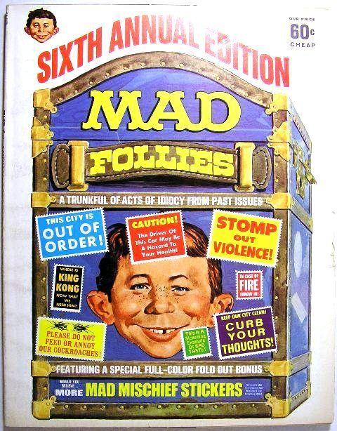 MAD FOLLIES (1968) 6 Fine yet MORE MISCHIEF STICKERS COMICS BOOK