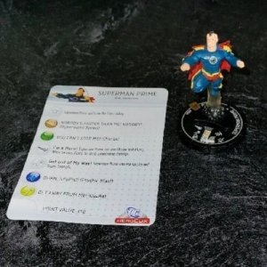 Heroclix Arkham Asylum Superman Prime #060 Super Rare figure w/card Miniature 