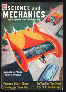 PULP:  Science and Mechanics 2/1951-Wingless plane cover-Studebaker Commander...